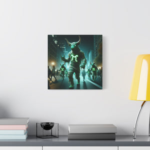 Mystical Taurus Canvas Wall Art, Zodiac Decor, Home Wall Decoration, Gift for Astrology Lovers, Unique Art Piece