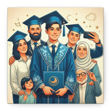 Load image into Gallery viewer, Graduation Celebration Stretched Canvas, Custom Wall Art, Gift for Graduates, Family Home Decor, Art for Special Occasions
