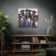Load image into Gallery viewer, Graduation Canvas Print, Family Celebration Wall Art, Gift for Grads, Personalized Decor, Graduation Ceremony Keepsake
