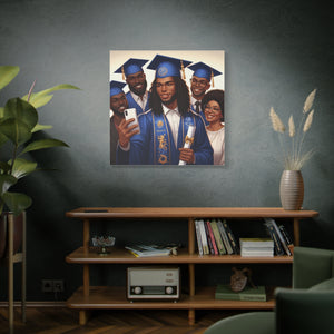 Graduation Canvas Print, Family Celebration Wall Art, Gift for Grads, Personalized Decor, Graduation Ceremony Keepsake