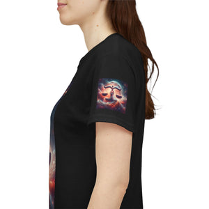 Cosmic Libra Justice Tee, Celestial Balance Shirt, Astrology Themed T-Shirt, Gift for Science Lovers, Unisex Heavy Cotton Tee