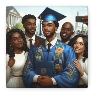 Graduation Celebration Canvas Wall Art, Personalized Gift, Home Décor, Graduation Keepsake, Unique Family Portrait
