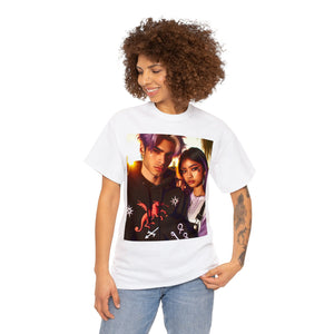 Unisex Sagittarius Couple (1) Heavy Cotton Tee