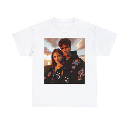 Unisex Virgo Couple (1) Heavy Cotton Tee