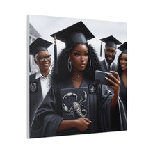 Load image into Gallery viewer, Graduation Canvas Art, Personalized Graduate Gift, Wall Decor, Black Girl Graduation, College Graduate, Inspirational Home Decor
