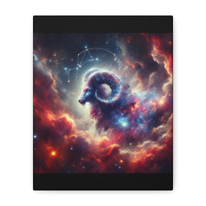 Celestial Aries Canvas Art | Zodiac Decor, Astrological Gift, Wall Art, Bedroom Decor, Motivational Decor