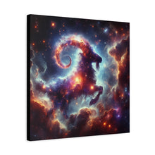 Load image into Gallery viewer, Stretched Canvas Print, Cosmic Goat Art, Zodiac Decor, Aries Gift, Astrological Wall Art, Astrology Home Decor
