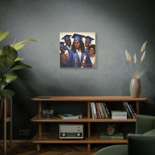 Load image into Gallery viewer, Graduation Canvas Print, Family Celebration Wall Art, Gift for Grads, Personalized Decor, Graduation Ceremony Keepsake
