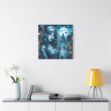 Load image into Gallery viewer, Mystical Mummy Canvas Art | Gothic Home Decor, Halloween Wall Art, Witchy Gift, Unique Art Print, Spooky Vibes, Mummy Themed Decor

