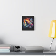 Load image into Gallery viewer, Galactic Zodiac Virgo Canvas Art, Astrology Decor, Horoscope Wall Art, Cosmic Home Decor, Celestial Gift for Space Lovers
