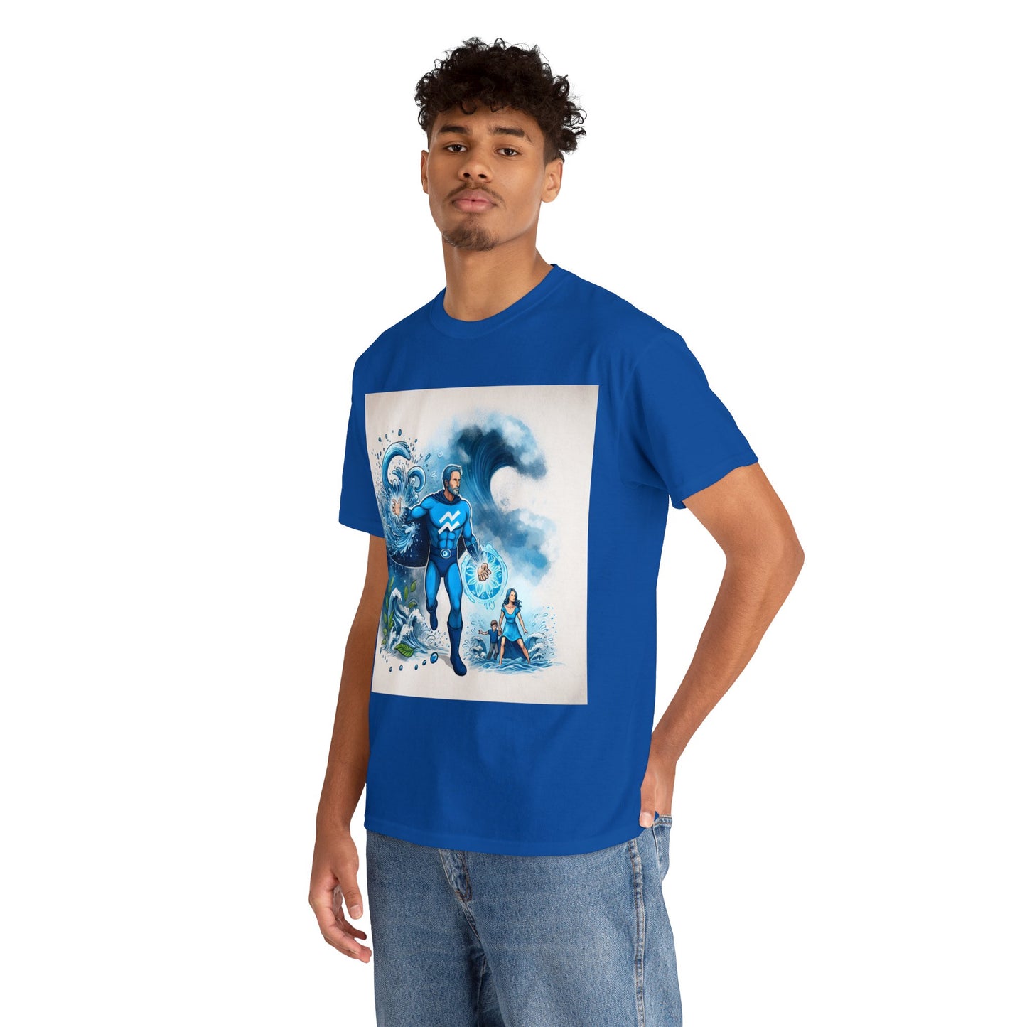 Aquarius Father's Day (1) Unisex Heavy Cotton Tee