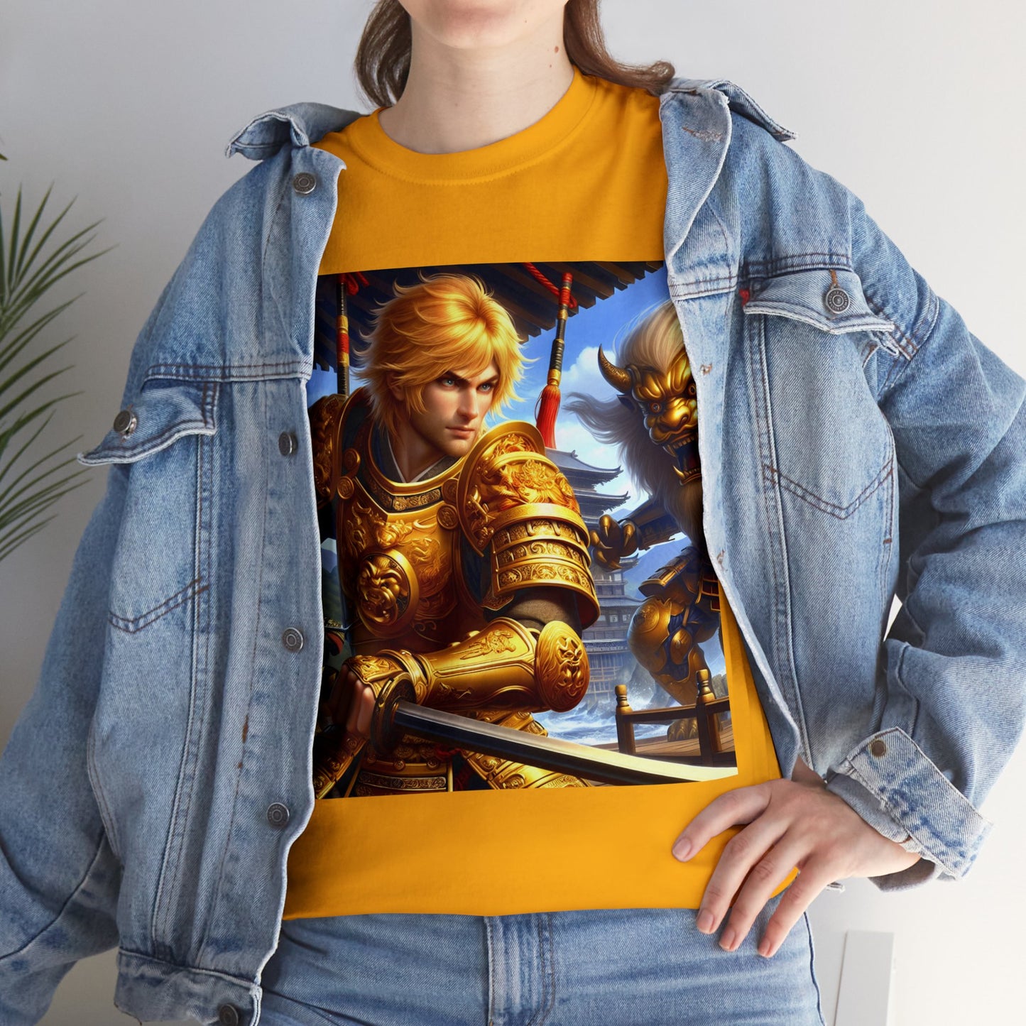 Samurai Leo (4) Unisex Heavy Cotton Tee