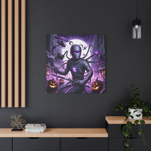 Load image into Gallery viewer, Ninja Halloween Wall Art, Frightening Home Decor, Glow-in-the-Dark Canvas
