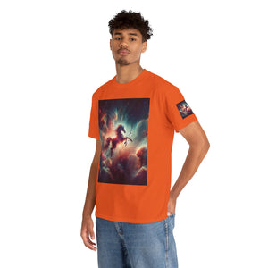 Sagittarius Galactic Unicorn Tee - Unisex Cotton T-Shirt for Cosmic Lovers, Fantasy Fans, Trendy Apparel, Astral War Merch, Gift for All Occasions