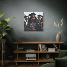 Load image into Gallery viewer, Graduation Canvas Art, Personalized Graduate Gift, Wall Decor, Black Girl Graduation, College Graduate, Inspirational Home Decor
