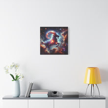 Load image into Gallery viewer, Stretched Canvas Print, Cosmic Goat Art, Zodiac Decor, Aries Gift, Astrological Wall Art, Astrology Home Decor
