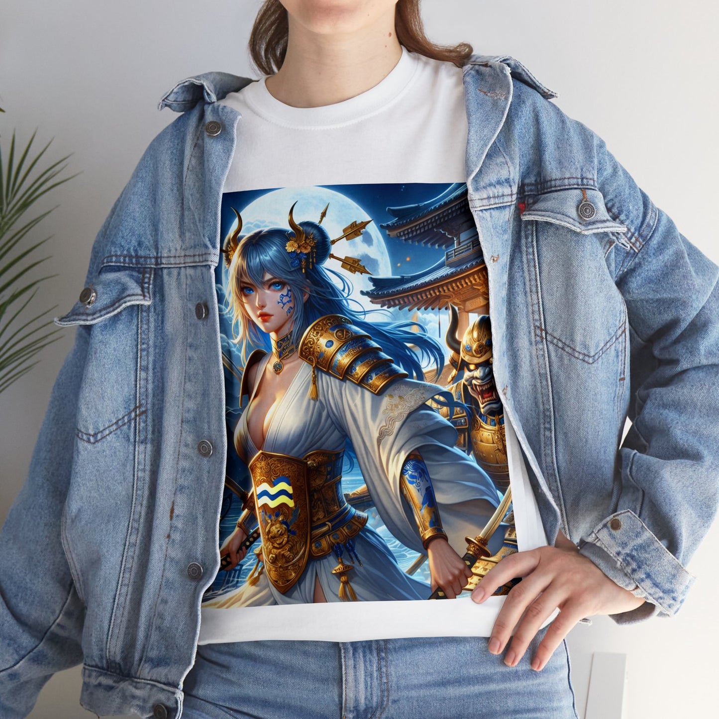 Samurai Aquarius (F4) Unisex Heavy Cotton Tee