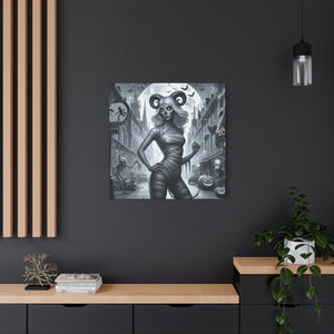 Canvas Print - Halloween Capricorn Astrology Mummy