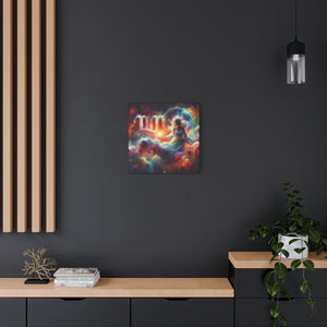 Cosmic Virgo Wall Art, Zodiac Decor, Astrology Canvas Print, Horoscope Gift, Spiritual Home Decor, Celestial Artwork