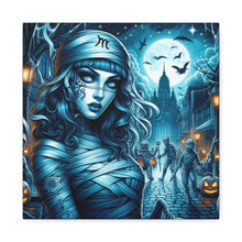 Load image into Gallery viewer, Mystical Mummy Canvas Art | Gothic Home Decor, Halloween Wall Art, Witchy Gift, Unique Art Print, Spooky Vibes, Mummy Themed Decor
