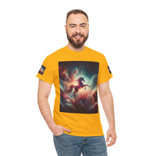 Load image into Gallery viewer, Sagittarius Galactic Unicorn Tee - Unisex Cotton T-Shirt for Cosmic Lovers, Fantasy Fans, Trendy Apparel, Astral War Merch, Gift for All Occasions
