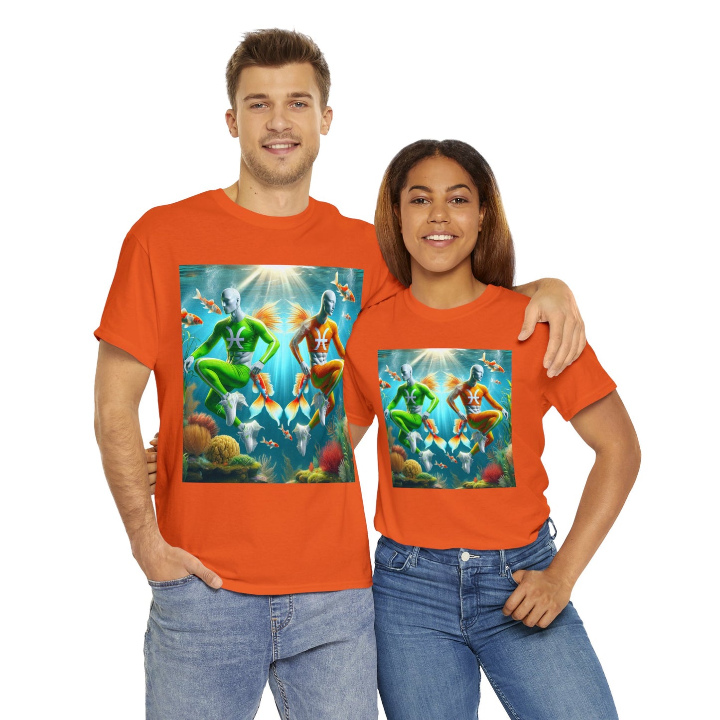 Team Pisces (4) Unisex Heavy Cotton Tee