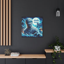 Load image into Gallery viewer, Mummy-Themed Canvas Art, Perfect for Halloween and Spooky Decor, Unique Home Wall Art, Great Gift for Horror Lovers, Halloween Decor
