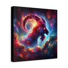 Load image into Gallery viewer, Cosmic Aries Ram Canvas Art, Galaxy Wall Decor, Astrology Gift, Stretched Canvas, Home Decor, Celestial Artwork
