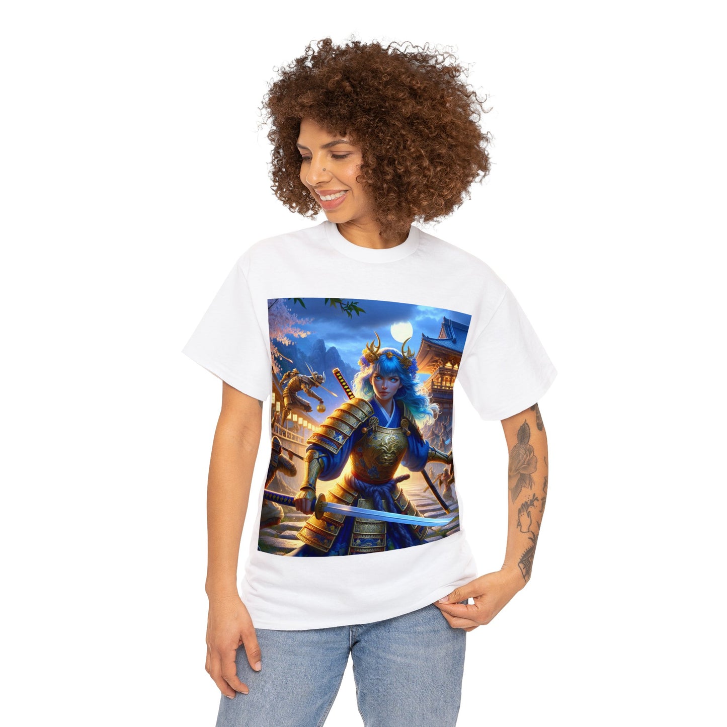 Samurai Aquarius (F3) Unisex Heavy Cotton Tee