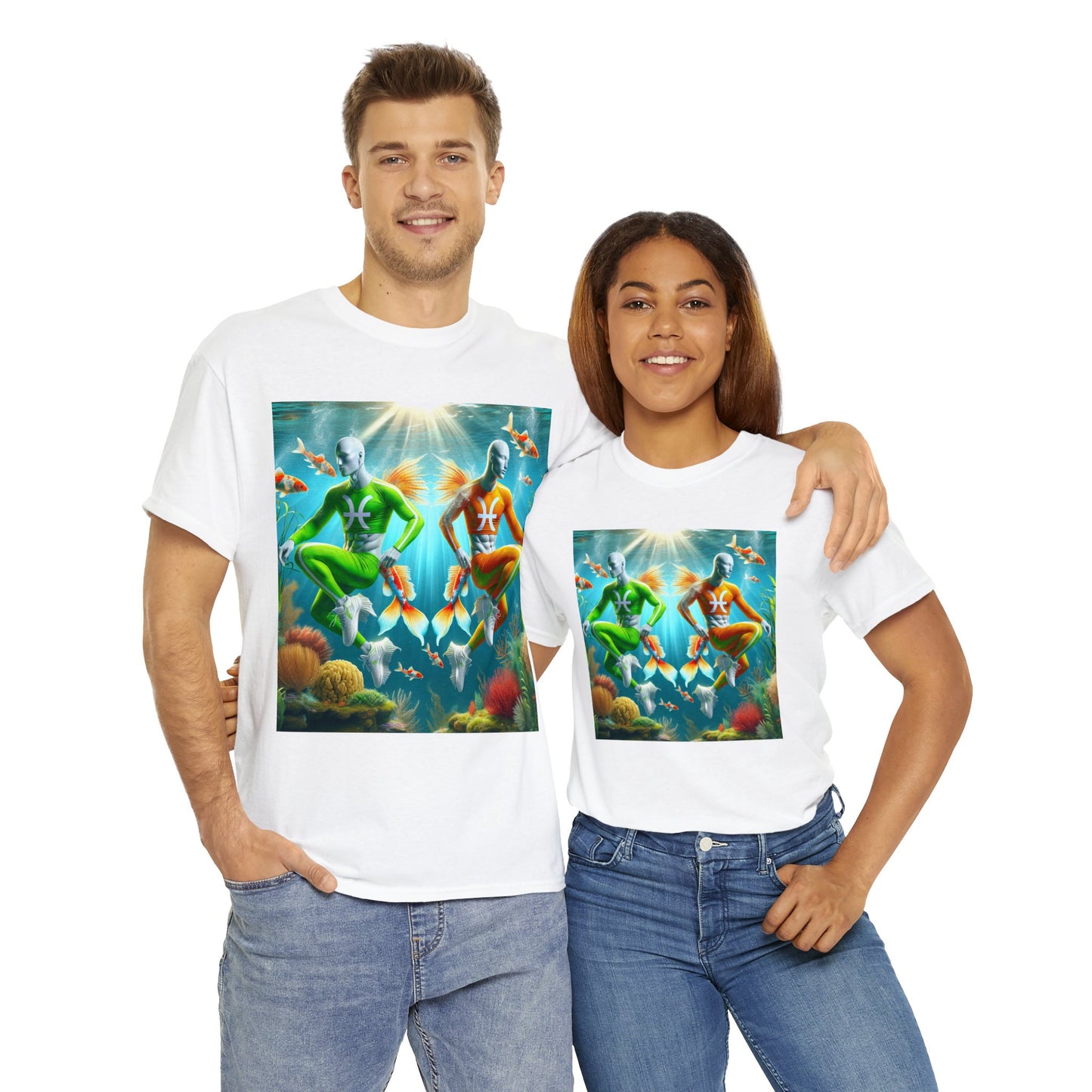 Team Pisces (4) Unisex Heavy Cotton Tee