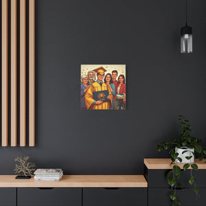 Graduation Canvas Wall Art, Family Celebration Decor, Gift for Graduates, Home Decoration, Personalized Memory