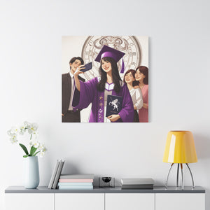 Graduation Canvas Art Print, Perfect Gift for Graduates, Wall Decor for Celebration, Home Office Decoration, Unique Graduation Gift