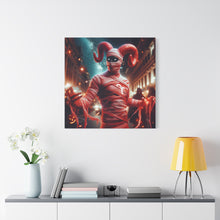 Load image into Gallery viewer, Halloween Themed Canvas Art, Spooky Decor, Unique Wall Hanging, Haunted House Artwork, Gift for Halloween Lovers, Fright Night Decor
