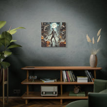 Load image into Gallery viewer, Spooky Mummy Art Canvas Print | Halloween Home Decor, Fall Wall Art, Unique Gift, Framed Mummy Artwork, Creepy Halloween Decor
