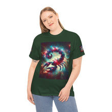 Load image into Gallery viewer, Cosmic Scorpion Tee | Unisex Heavy Cotton Tee | Astrowar Graphic Tees | Space Lover Apparel | Unique Astrology Shirt | Gift for Star [...]
