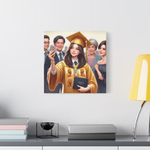 Load image into Gallery viewer, Graduation Canvas Art, Personalized Gift, Wall Decor, Student Art, Custom Framed Print, Graduation Celebration Decor
