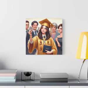 Graduation Canvas Art, Personalized Gift, Wall Decor, Student Art, Custom Framed Print, Graduation Celebration Decor