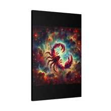 Load image into Gallery viewer, Cosmic Scorpio Canvas Art, Zodiac Wall Decor, Celestial Home Decor, Scorpio Gift, Astrology Wall Art
