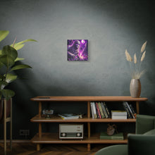Load image into Gallery viewer, Purple Horror Mummy Canvas Art, Spooky Home Decor, Halloween Wall Art, Horror Movie Print, Gothic Wall Hanging
