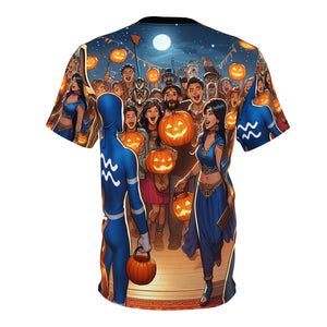 Aquarius Halloween (1) Unisex Cut & Sew Tee (AOP)