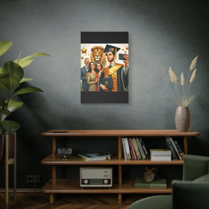 Graduation Canvas Wall Art, Family Celebration, Proud Graduate Gift, Personalized Home Decor, Customizable Art Piece