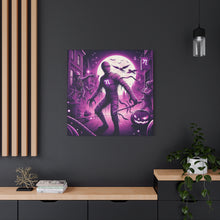 Load image into Gallery viewer, Halloween Wall Art, Spooky Canvas, Gothic Home Decor, Haunted House Decor, Mummy Artwork, Creepy Wall Hanging
