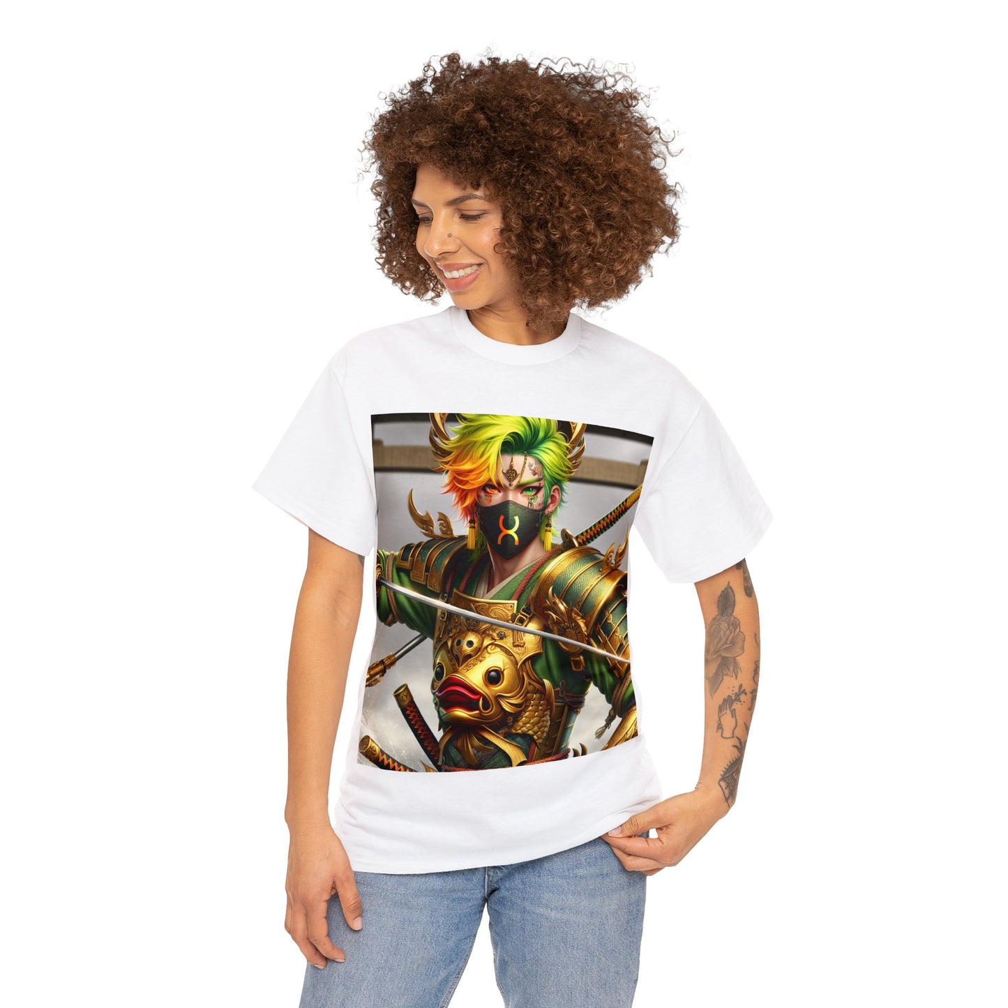 Samurai Pisces (3) Unisex Heavy Cotton Tee