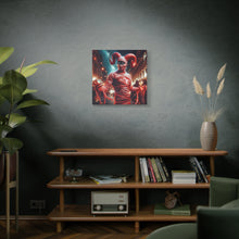 Load image into Gallery viewer, Halloween Themed Canvas Art, Spooky Decor, Unique Wall Hanging, Haunted House Artwork, Gift for Halloween Lovers, Fright Night Decor
