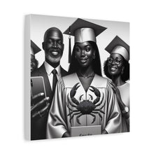 Load image into Gallery viewer, Graduation Family Canvas Art, Graduation Gift, Wall Decor, Education Celebration, Black History Month, Motivational Art
