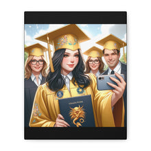 Load image into Gallery viewer, Graduation Canvas Print, Custom Wall Art for Grads, Personalized Home Decor, Graduate Gift, Modern Stretched Canvas, Graduation Celebration
