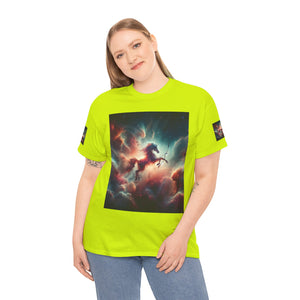Sagittarius Galactic Unicorn Tee - Unisex Cotton T-Shirt for Cosmic Lovers, Fantasy Fans, Trendy Apparel, Astral War Merch, Gift for All Occasions