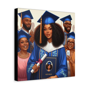 Graduation Canvas Print, Gift for Her, Home Decor, Celebration Artwork, Inspirational Graduation Gift