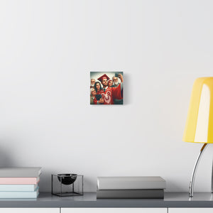 Custom Graduation Canvas Print, Family Portrait Wall Art, Celebrate Achievements, Perfect Gift for Graduates, Aries Zodiac Decor