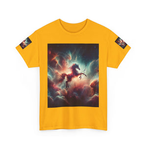Sagittarius Galactic Unicorn Tee - Unisex Cotton T-Shirt for Cosmic Lovers, Fantasy Fans, Trendy Apparel, Astral War Merch, Gift for All Occasions